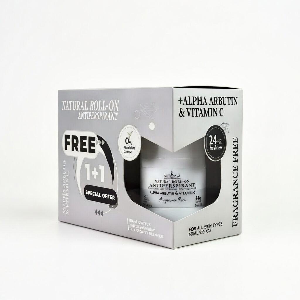 Africana Natural Roll-On Alpha Arbutin & Vit C fragrance free Special offer 1+1 Free1