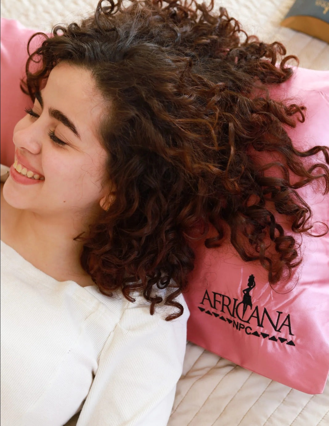 Africana Luxury Satin Pillowcase Pink