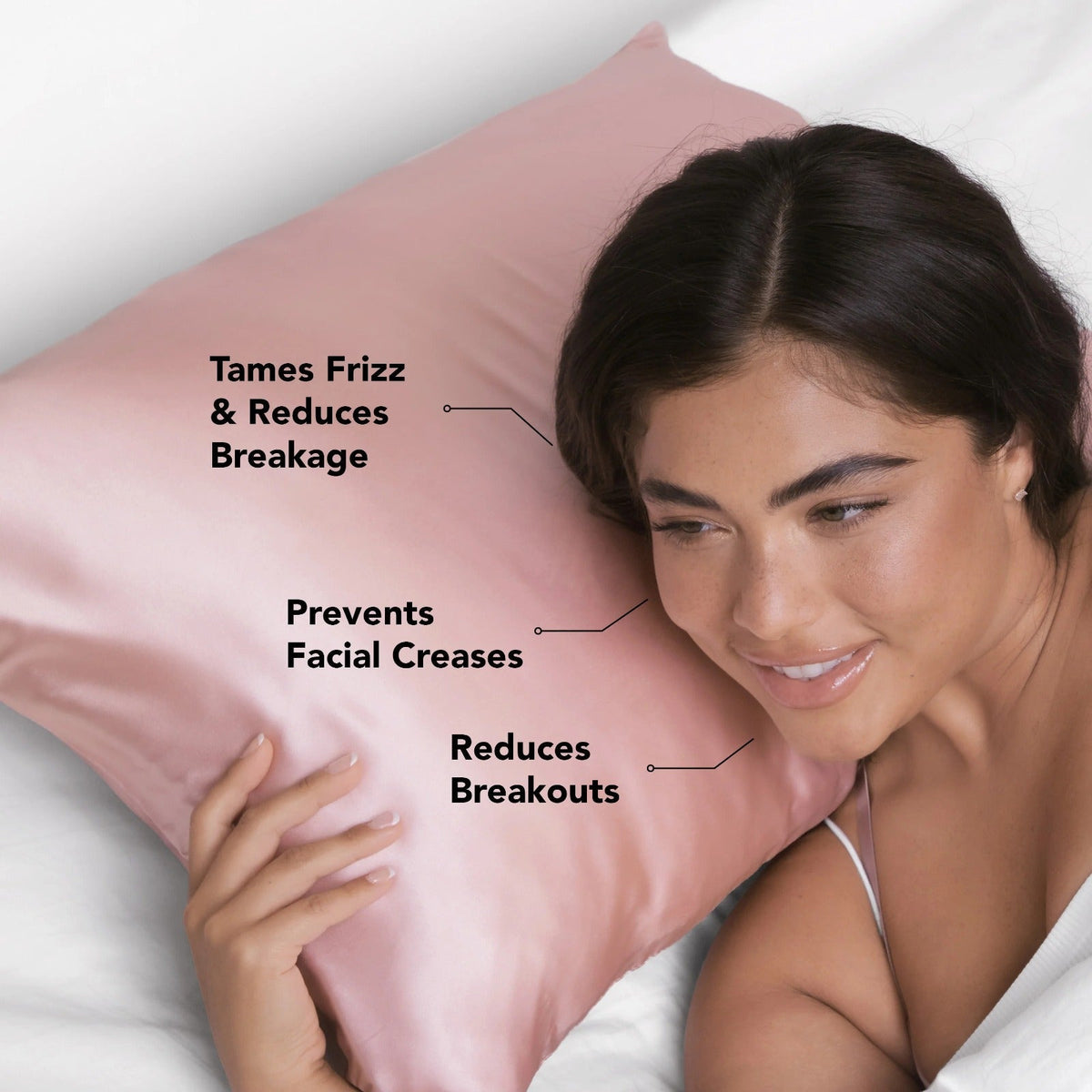 Africana Luxury Satin Pillowcase Pink
