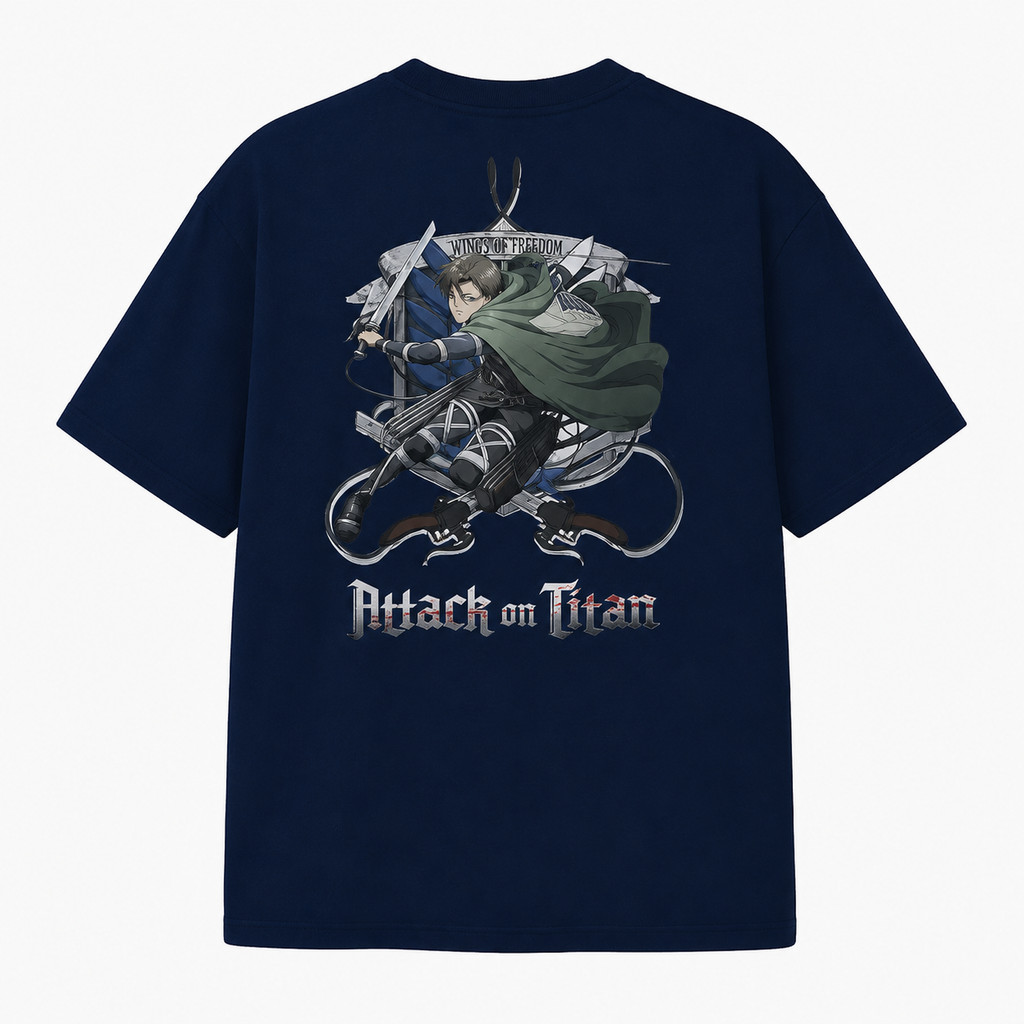 "Attack on Titan" Oversized Anime Graphic Tee