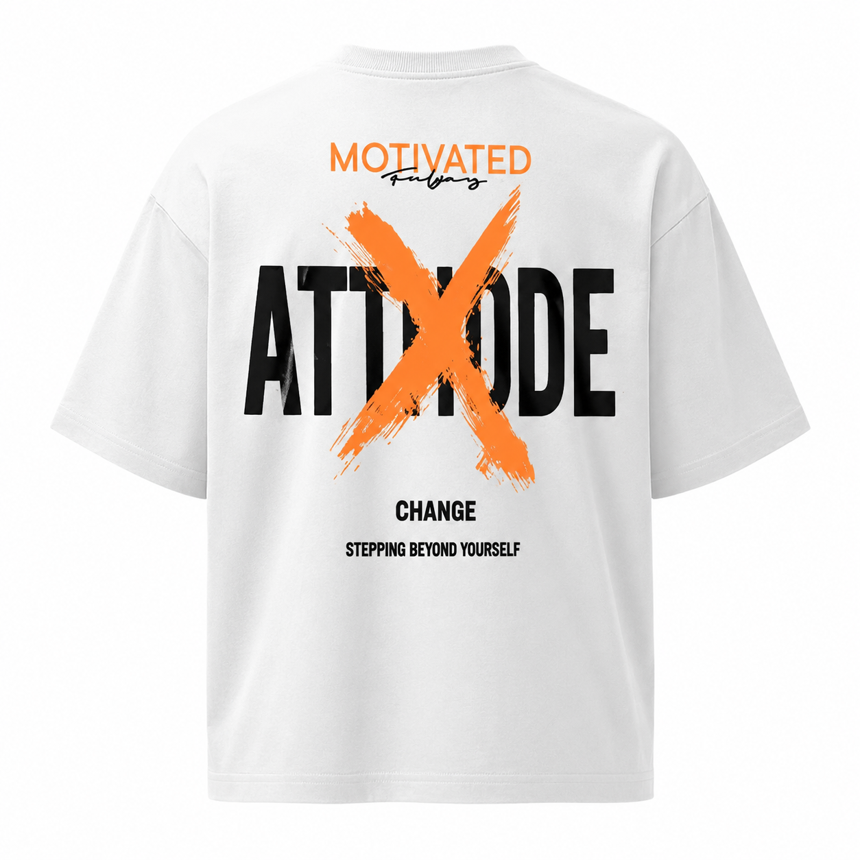 Attitude" Skull Oversized Graphic Tee