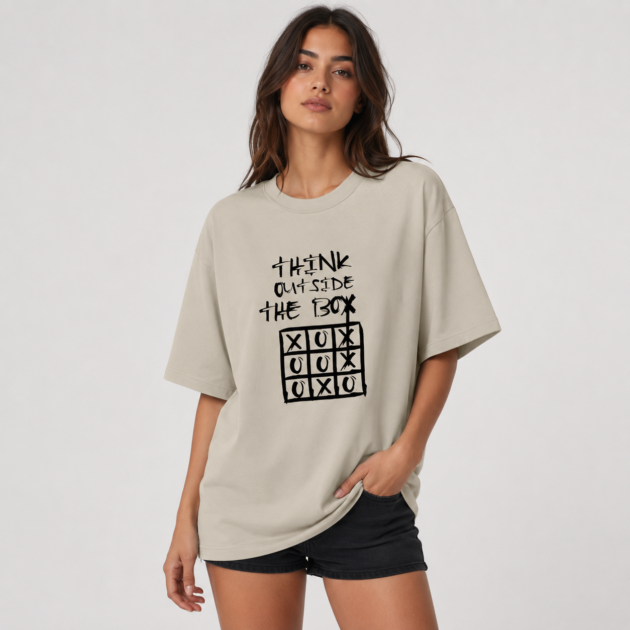 Think Outside The Box Oversized T-Shirt