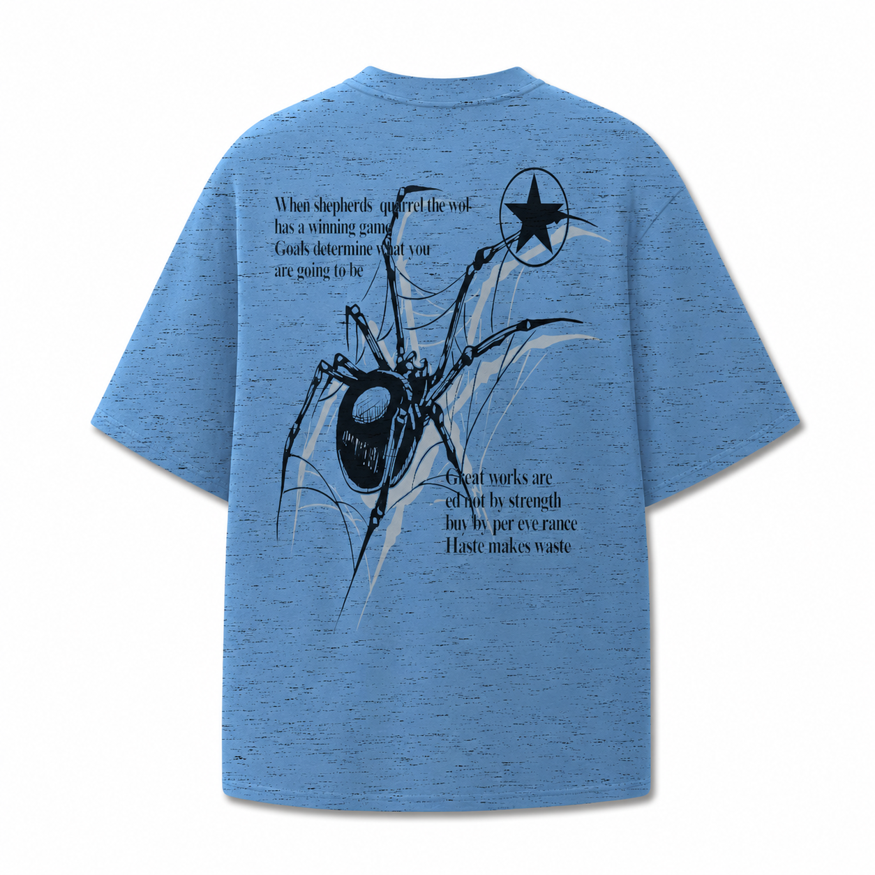 Spider Web Quote Oversized T-Shirt