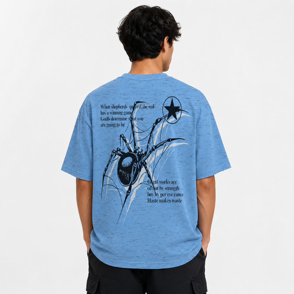 Spider Web Quote Oversized T-Shirt