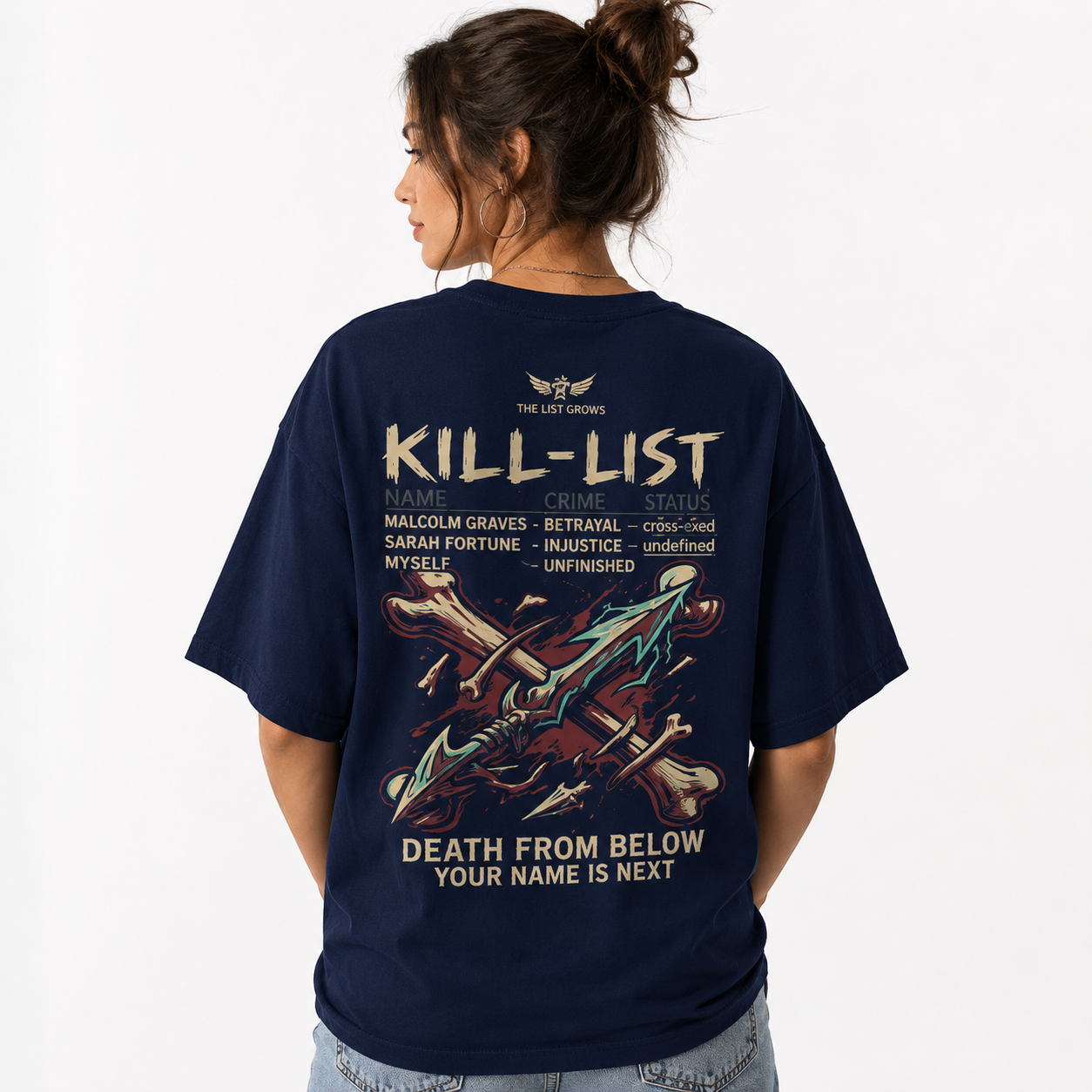 Statement List Oversized Graphic Tee