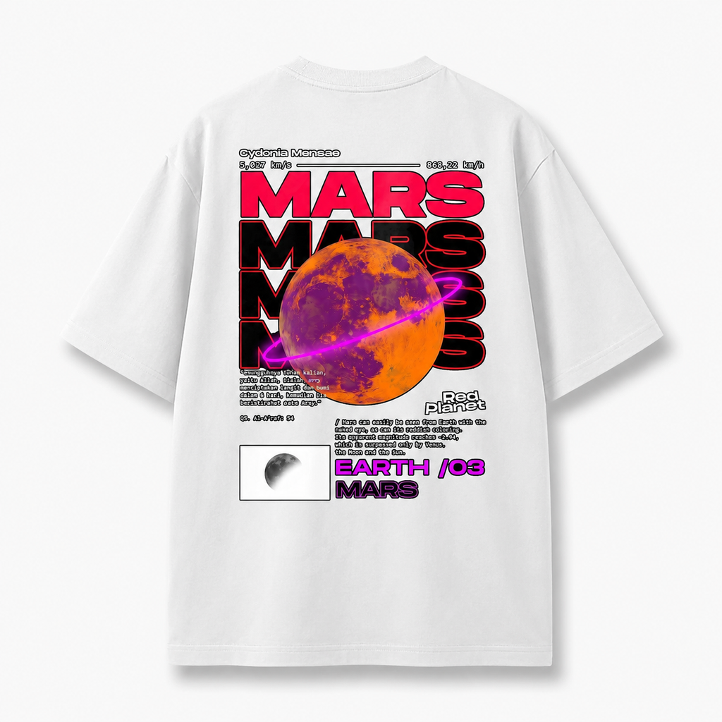 Oversized Mars Graphic T-Shirt