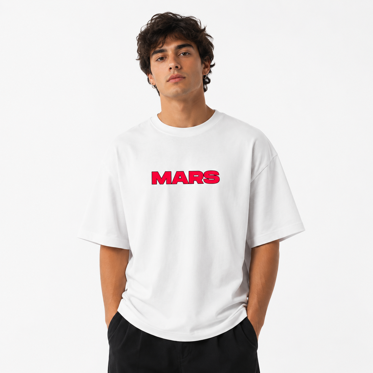 Oversized Mars Graphic T-Shirt