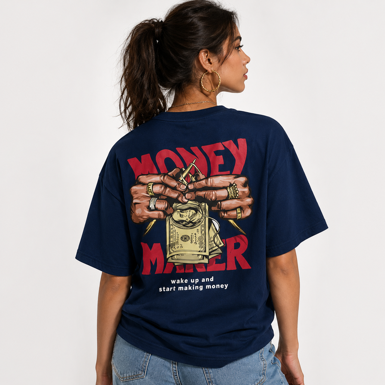 "Money Maker" Oversized Graphic Tee