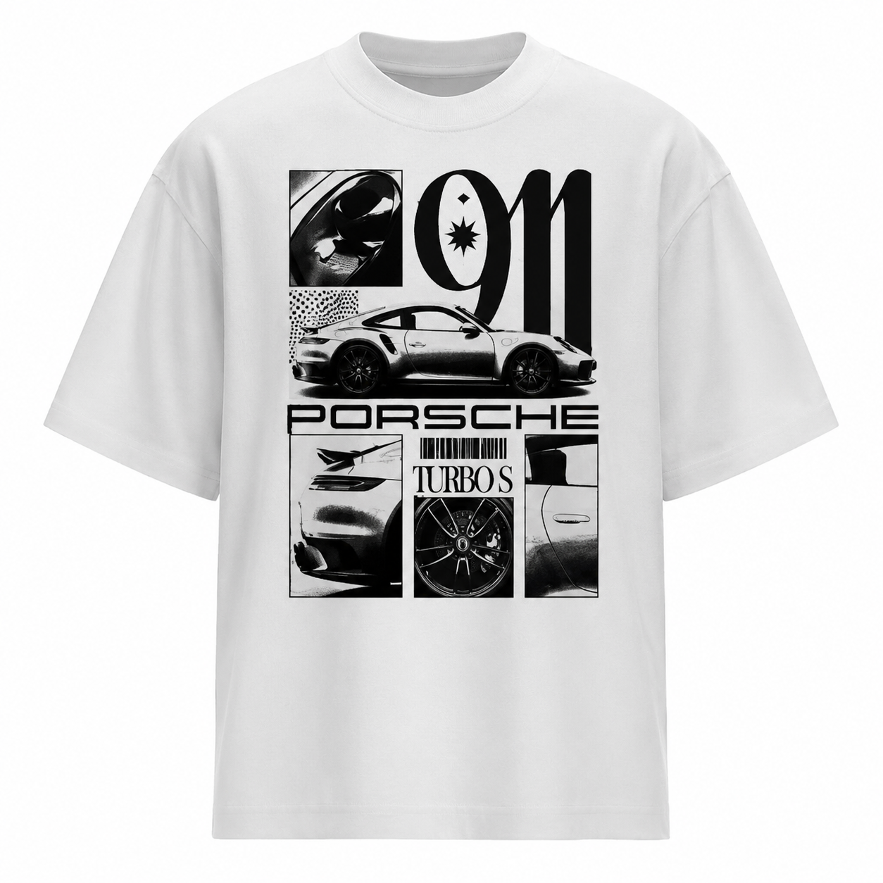Vintage Sports Car Oversized Graphic Tee