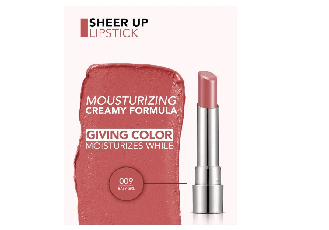 Flormar Sheer Up Lipstick No. 09 Baby Girl 3gm