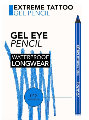 Flormar Extreme Tattoo Gel Pencil 12 Blue Dream