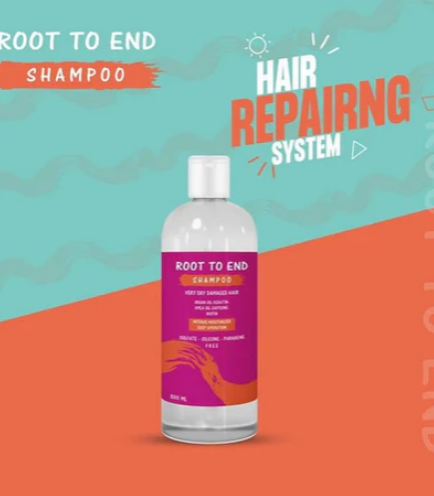 ROOT TO END SHAMPOO DRY&DAMAGED HAIR 500ML2