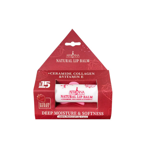 Africana Ceramide, Collagen &Vit E Strawberry Lip Balm 5 gm1